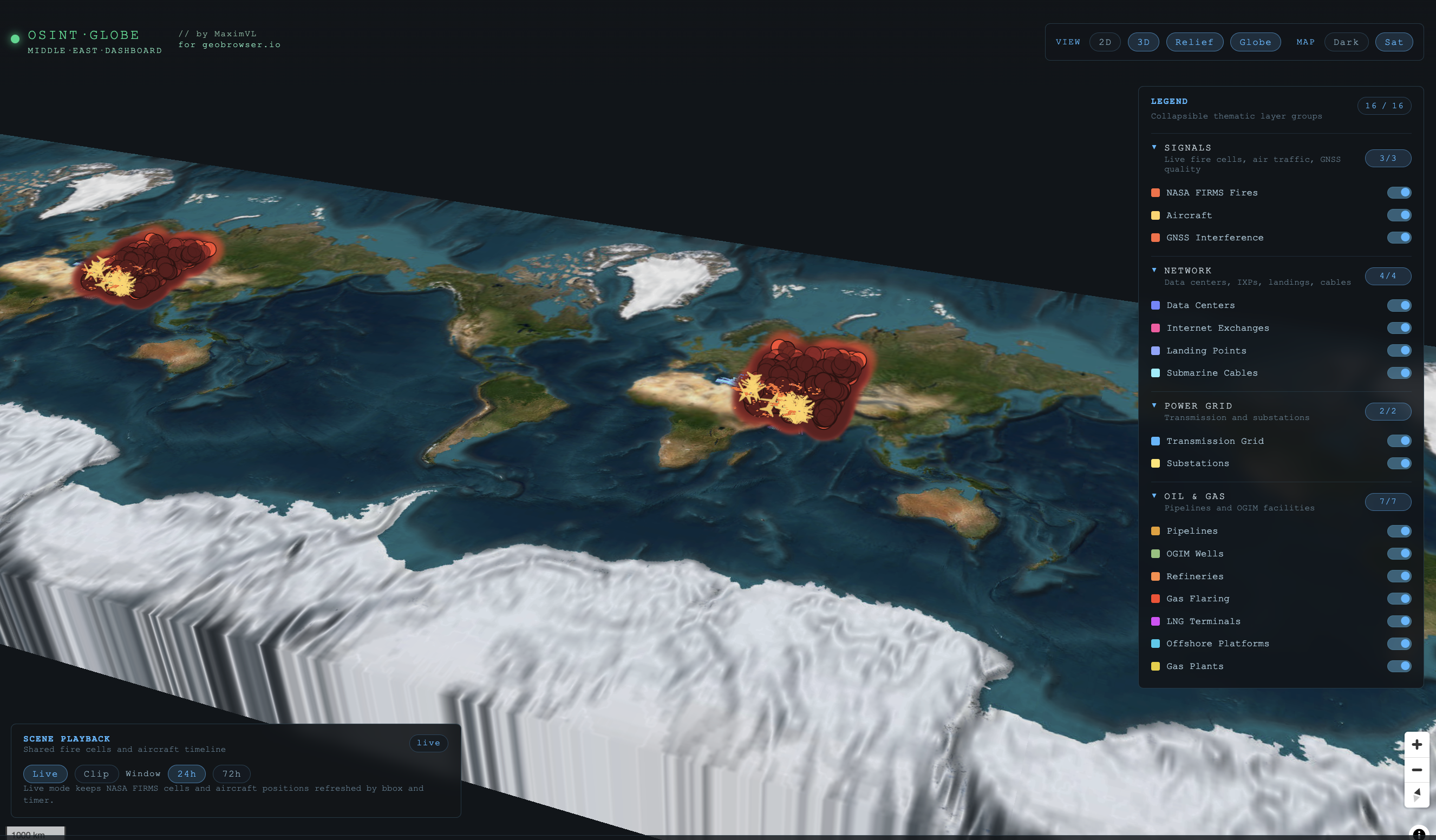 3D mode with terrain